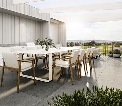 Outdoor setting on a rooftop. (Artist impression)
